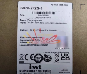 1PCS INVT Inverter GD20-2R2G-4 380V/2.2KW New - Picture 1 of 1