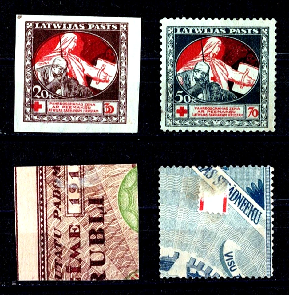 Latvia 1920 Printed on bank cheque MH Unique - Image 1 of 1