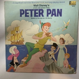 1969 Walt Disney Story & Songs from Peter Pan Book & LP Record Disneyland 3910 - Picture 1 of 15