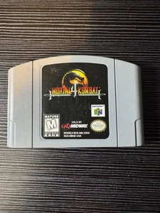 Mortal Kombat 4 (Nintendo 64, 1998) Authentic N64 Game Cartridge Only Tested - Picture 1 of 2