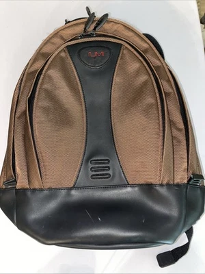 Tumi T2 Tech Marrón Balístico Nylon Cuero Mochila Laptop Viaje Bolso de Negocios Foto 1 de 4