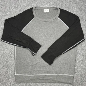 LNA Sweater Womens Extra Large Black Grey Tencel Blend Long Sleeve Made in USA - Picture 1 of 14