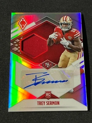 2021 Panini Phoenix Football Trey Sermon Rookie Photo Shoot 61/299 #RJA-TSE - Image 1 of 2