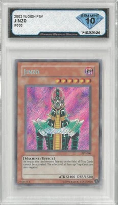 2002 Yugioh! JINZO #PSV-000 Secret Rare 💎 DSG 10 Gem Mint - Image 1 of 2