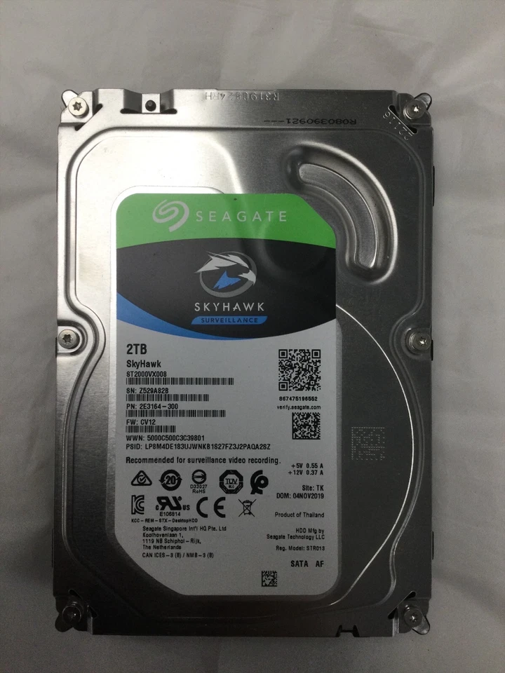 Seagate Skyhawk ST2000VX008 2TB 5900RPM 64MB Cache - Image 1 of 1