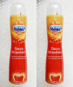 2 x Durex Play Sweet Strawberry Delicious Strawberry Intimate Lube 100ml - Picture 1 of 2