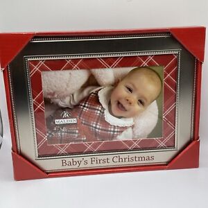 Baby's First Christmas Silver Tone Frame New 4X6 Photograph New in package