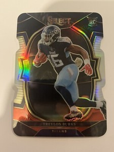 2022 Panini Select Treylon Burks Concourse Black & Red Prizm Die-Cut RC #39