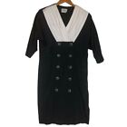 Robe vintage Nu-Mode Petites noir et blanc à pois taille 13/14 professionnelle