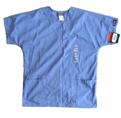 Blusa Médica Cherokee Workwear XS NUEVA CON ETIQUETAS Para Mujer 3 Bolsillos Cuello en V Azul  Foto 1 de 4