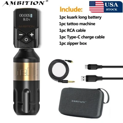 Ambition Rotary Tattoo Machine Stroke 4.0mm Permanent Makeup Pen Coreless Motor - image 1 of 4
