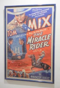 "The Miracle Rider"" gerahmt Original Vintage Film Poster Western Tom Mix 1935" - Bild 1 von 12