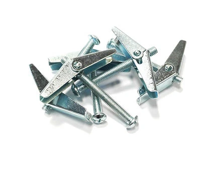 Plasterboard Spring Toggle Fixings With Screws, Hollow, Cavity Wall Anchors - Image 1 of 2