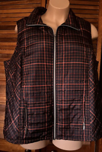 CJ BAnks blue, red plaid zip up vest-Women's size 3X
