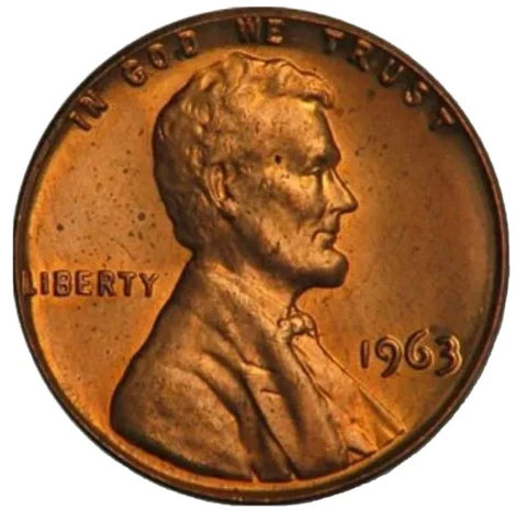 1963-P Lincoln Memorial Cent  Choice BU Penny US Coin Free S&H 1963p Cover