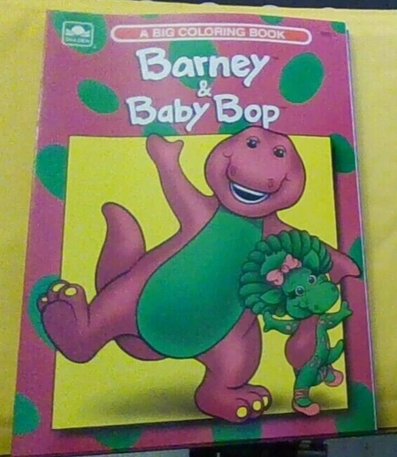 New Vintage 1993 Barney & Baby Bop Coloring Book Golden - Image 1 of 1