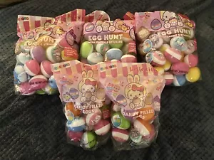 EASTER!! Hello Kitty Hello Easter Egg Hunt 136ct Candy/Sticker Filled Eggs - Picture 1 of 4
