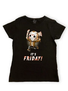 Girls Halloween FRIDAY THE 13th Jason Tee Size Medium Black Halloween - Picture 1 of 6