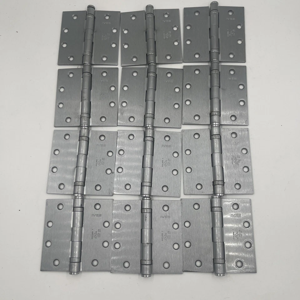 12 piezas Ives R16697 - Bisagra de rodamiento de bolas de cinco nudillos de 4,5′′ x 4,5′′.323 Foto 1 de 1