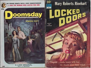 Doomsday Locked Doors W Scott Mary R Rinehart Lion Dell 10c 50s USA vintage pbs - Imagen 1 de 1