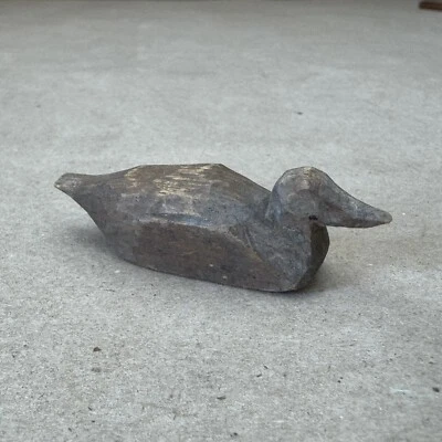 Antique Folk Art Primitive Wood Carved Wooden Vintage Sculpture Duck Animal - Image 1 of 4