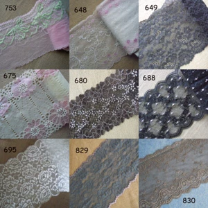 9 Colores Encaje Elástico Felshcolor, Negro, Blanco, Amarillo, Gris Plata, Marrón zh12 - Imagen 1 de 11
