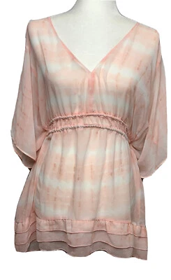 Lane Bryant plus size 18/20 W sheer swimsuit Cover-up, NWT pink peach beach pool - Image 1 of 4