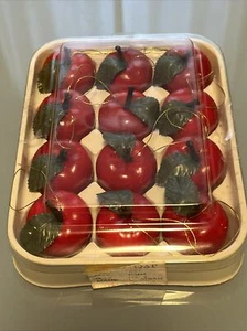 Vintage 12 Piece Styrofoam Apple Holiday Christmas Ornaments Made In Taiwan - Picture 1 of 9