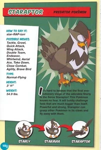 Pokémon Staraptor 2007 Tarjeta Coleccionable Personaje Figura de Acción Pin-Up Arte Impresión Anuncio - Imagen 1 de 4