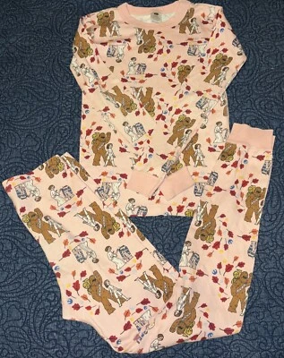 HANNA ANDERSSON Star Wars Sz 12 Fall Leaves Leia Pink Pajamas 2pc Set 150 Cm - Image 1 of 4