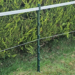 3 FUSS ELEKTRISCHER ZAUN POLYPFOSTEN Kunststoff Zaunpfahl 108 cm hoch - grün - Bild 1 von 5