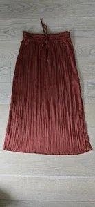 Gap Copper Beach Pull-on Pleated Midi Skirt, Side Slits, Sz S; NWOT - Picture 1 of 3