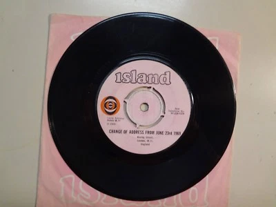 BLIND FAITH:Change Of Address From June 23rd 1969-Sales Office-U.K. 7" Island DJ - Image 1 of 2