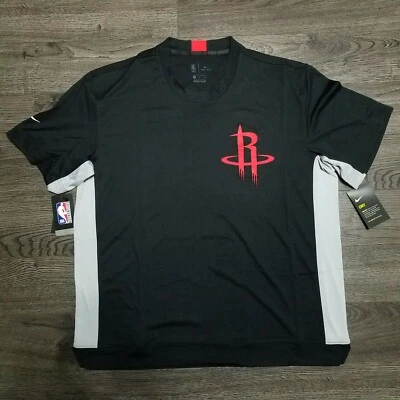 NIKE NBA Houston Rockets Warm Up Shooting Shirt Mens MEDIUM Jersey Black - Image 1 of 4