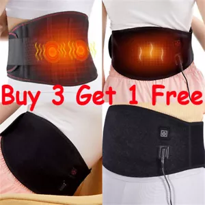 Cordless Heating Pad Lower Back Brace Massager w/Heat Rechargeable Heating Belt - Picture 1 of 16