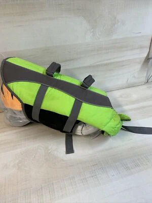 Dog Life Vest Jacket Reflective Adjustable Large Green Gray Boat Marine Water - Image 1 of 4