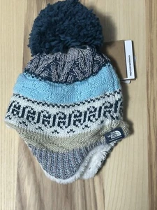 The North Face Baby Fairisle Ear Flap Beanie Baby Boy 0-6 Months NWT - Picture 1 of 2