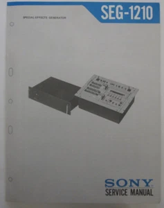 Service Manual For Sony SEG-1210 Special Effects Generator - Picture 1 of 1