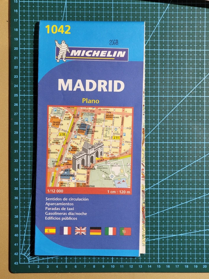 MAPA MICHELIN MADRID PLANO ESCALA 1-12000 2008 DESPLEGABLE INDICE ORIGINAL USED - Imagen 1 de 1