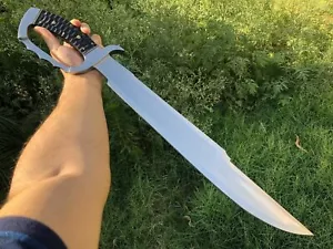 26" CUSTOM HANDMADE D2 FULL TANG HUNTING PREDATOR MASSIVE DAGGER KNIFE W\SHEATH - Picture 1 of 9