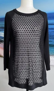KAREN MILLEN Black Front Crochet Knit Size 4 BNWT - Picture 1 of 8