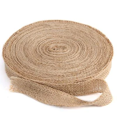 1 Inch Burlap Ribbon 27.3 Yards Natural Jute for Christmas DIY Decor - Image 1 of 4