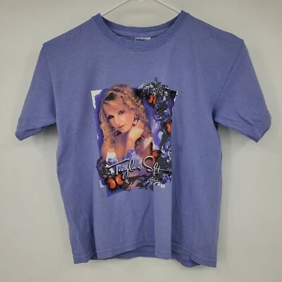 Camisa Taylor Swift Stay Beautiful 2007 Tour Doble Cara Mariposa Niños Pequeña Foto 1 de 4