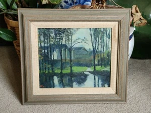 Kent Oil on Board by John Tanton (1921-2011) Mill Pond Farm - Picture 1 of 6