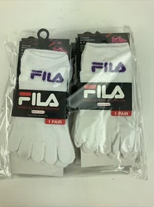 2 pairs Fila Skele-toes Socks Girl Boy Size 6-8 Shoe Size 10.5-4 Purple - Picture 1 of 4