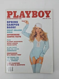Playboy April 1993 College Girls Cindy Crawford Interview Nicole Wood Center - Picture 1 of 2