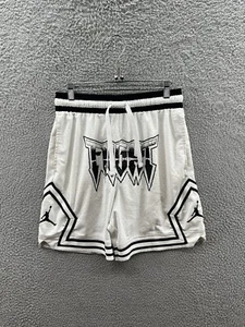Jordan Sport Flight Diamond Shorts Dri-Fit Mens Size Medium White FN5869-100 - Picture 1 of 4