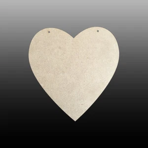 Wooden MDF Heart Shapes Wooden Craft Blanks With Hanging Hole Options - Picture 1 of 3
