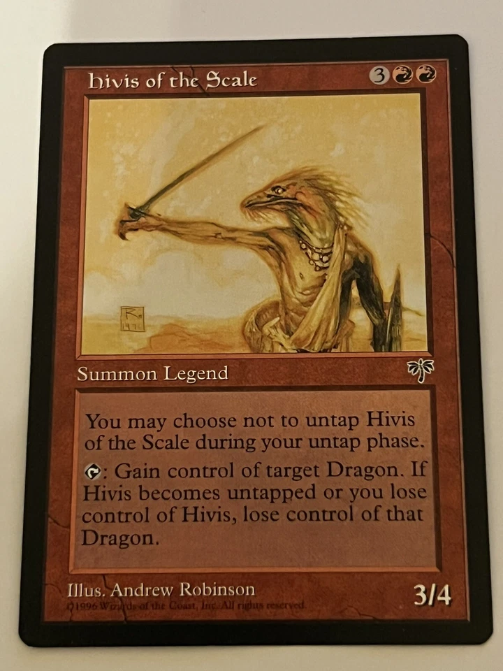 Hivis of the Scale, MTG Mirage (1996) Rare Red Creature - Image 1 of 1