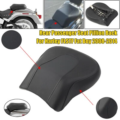 Rear Passenger Seat Pillion Black For Harley Heritage Softail Classic 2007-2017 Foto 1 de 4